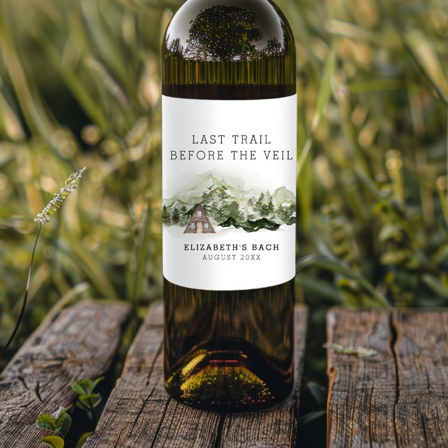 Letzter Weg vor dem Veil Bachelorette Wochenende Weinetikett (Von Creator hochgeladen)