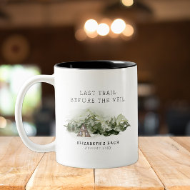 Letzter Weg vor dem Veil Bachelorette Wochenende Zweifarbige Tasse