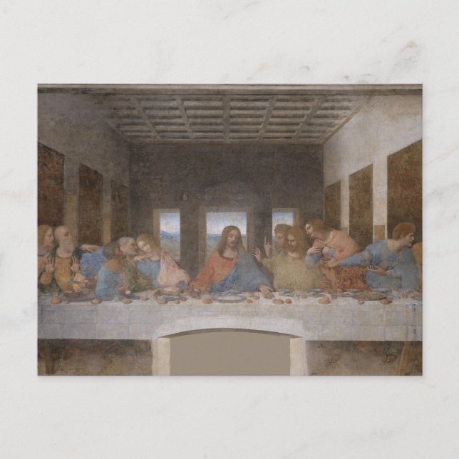 Letztes Abendessen Leonardo Da Vinci Malerei Postkarte (Vorderseite)