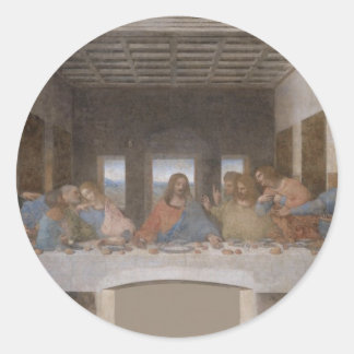 Letztes Abendessen Leonardo Da Vinci Malerei Runder Aufkleber