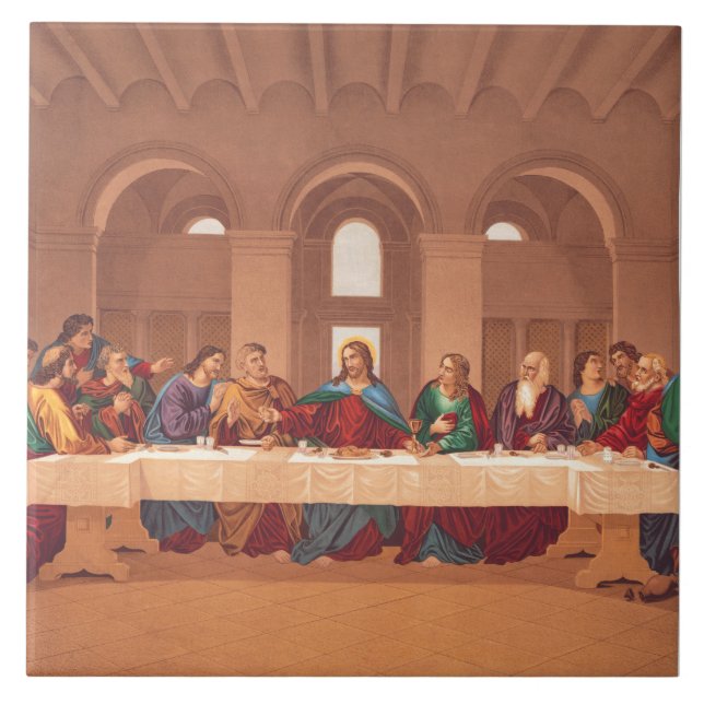 Letztes Abendmahl Jesu Christi Fliese (Vorderseite)