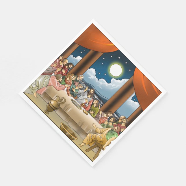 Letztes Abendpapier Napkins Serviette (Ecke)
