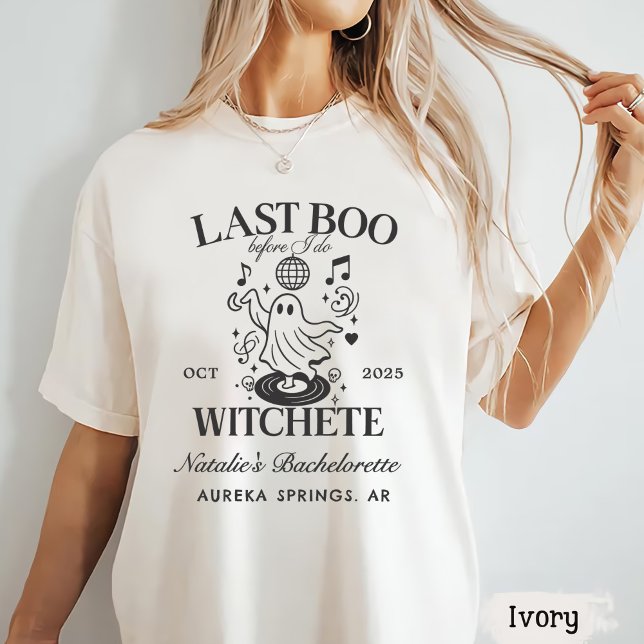 Letztes Boo, bevor ich Bachelorette-Halloween-Part T-Shirt (Von Creator hochgeladen)