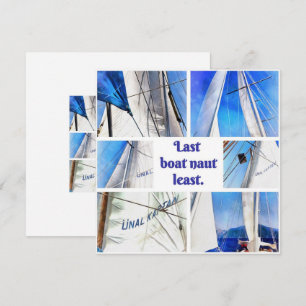 Letztes Boot Naut Least Puff künstlerische weiße S Save The Date