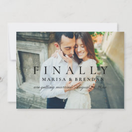 Letztes elegantes Schwarz-Weiß-Foto Save The Date