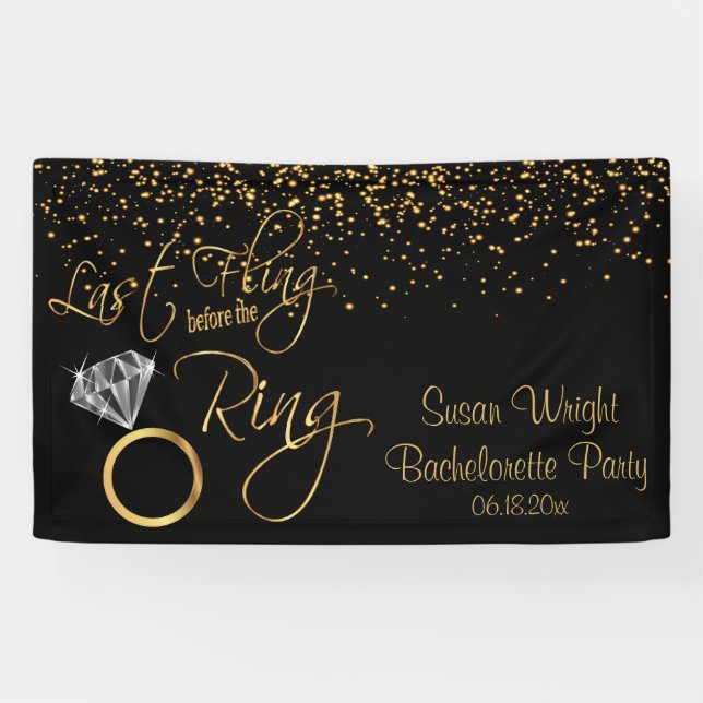Letztes Flug vor dem Ring Bachelorette - Gold Banner (Horizontal)