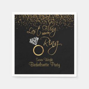 Letztes Flug vor dem Ring Bachelorette - Gold Serviette