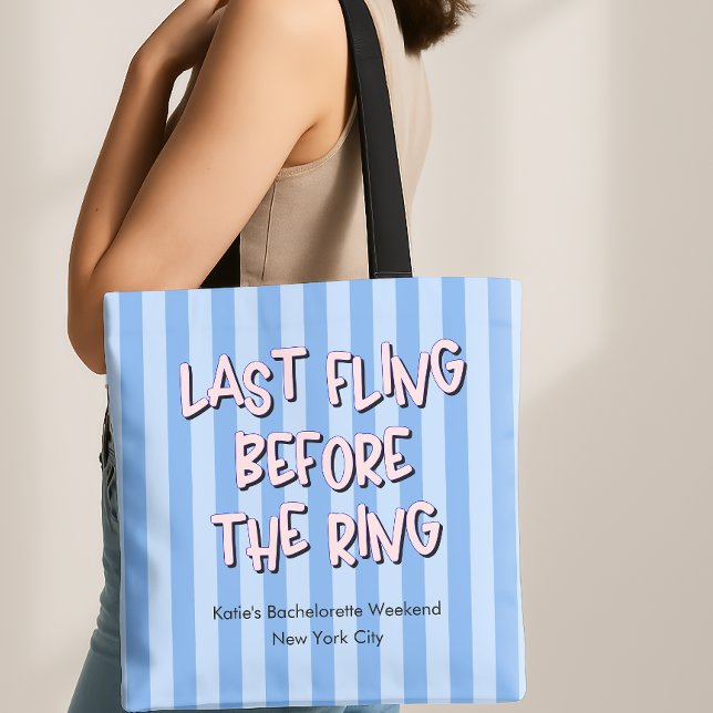 Letztes Flug vor dem Ring Bachelorette Tasche (Last Fling before the ring tote bag)