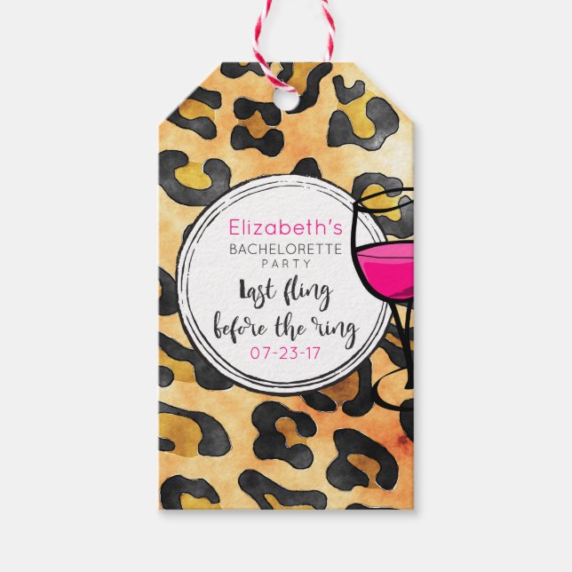 Letztes Flug vor dem Ring Wild Bachelorette Geschenkanhänger (Vorderseite)