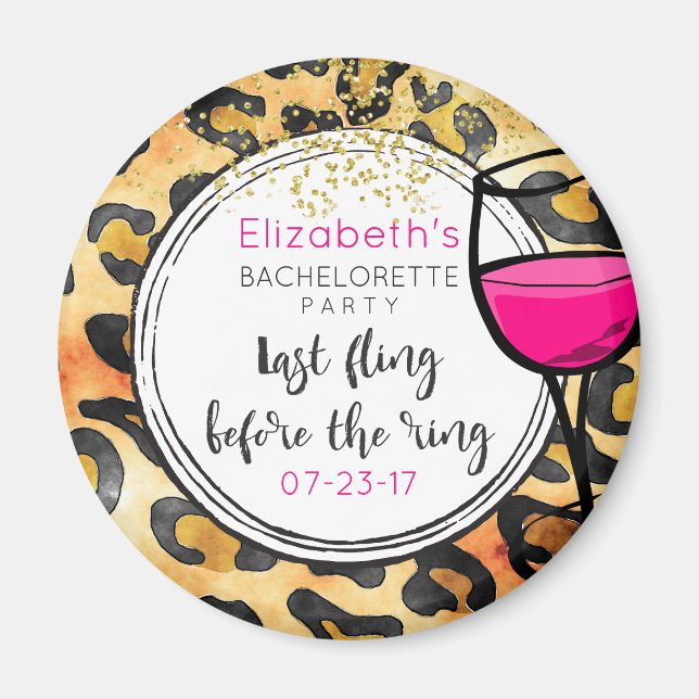 Letztes Flug vor dem Ring Wild Bachelorette Magnet (Vorne)