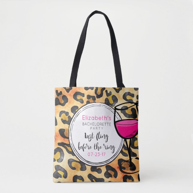 Letztes Flug vor dem Ring Wild Bachelorette Tasche (Vorderseite)