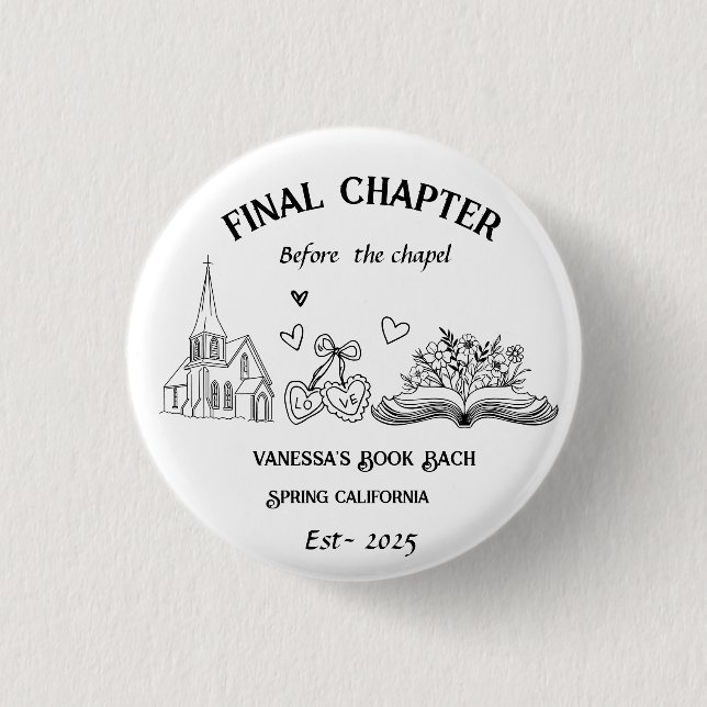 Letztes Kapitel vor dem Kapellbuch Bachelorette Button (Vorderseite)