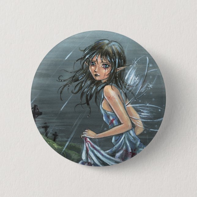 Letztes Lächeln-gotischer Abschiedsknopf Button (Vorderseite)