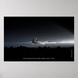 Letztes Landing von Space Shuttle Atlantis Print Poster
