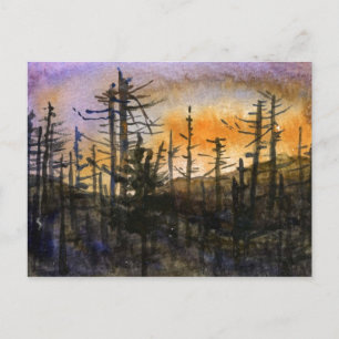 "Letztes Licht" Landstraßen Postkarte