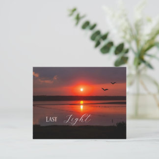 Letztes Licht | Sommer-Sonnenuntergangs-Postkarte Karte