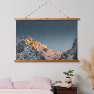 Letztes Licht vor Sonnenuntergang Wandteppich Mit Holzrahmen