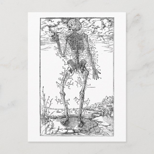 Letztes Nerv - Halloween Skelett Postkarte (Vorderseite)