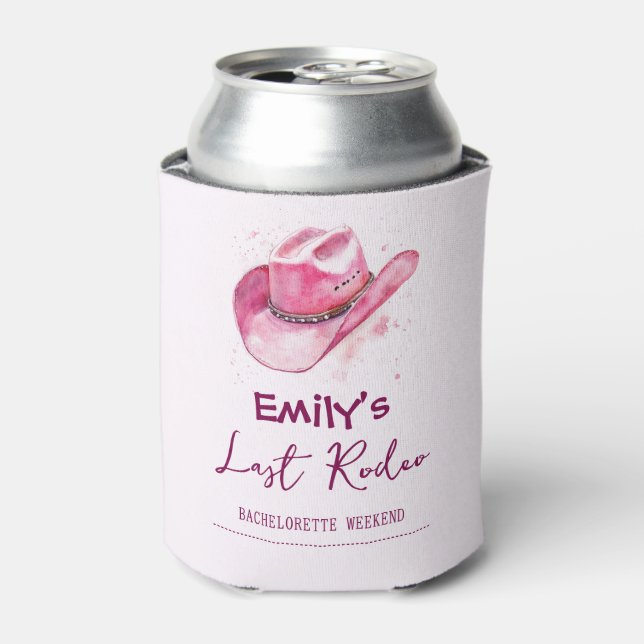 Letztes Rodeo Bachelorette Wochenende | Rosa Dose  Dosenkühler (Kanne Vorderseite)