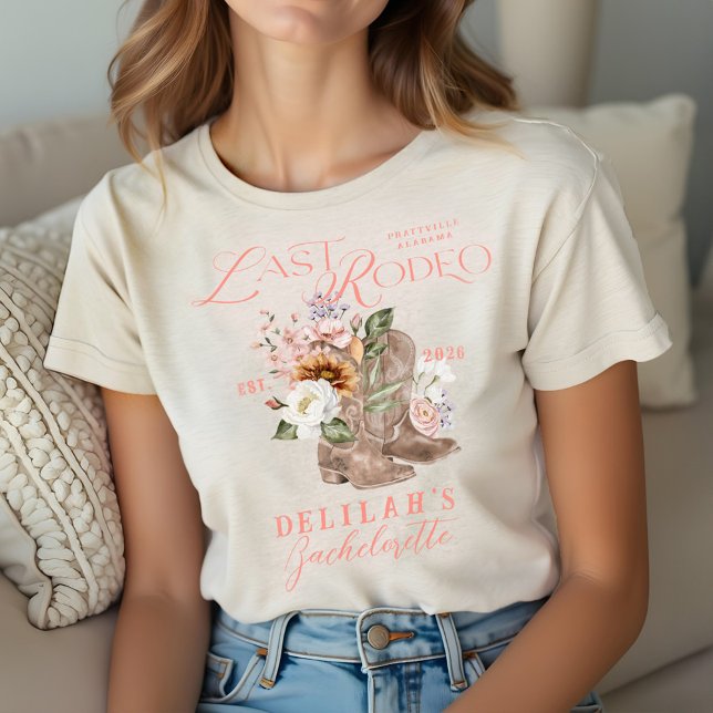 Letztes Rodeo Chic Cowgirl Boots Western Bachelore Tri-Blend Shirt (Last Rodeo Chic Cowgirl Boots Western Bachelorette Tri-Blend Shirt)