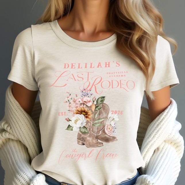 Letztes Rodeo Chic Cowgirl Boots Western Brautpart Tri-Blend Shirt (Last Rodeo Chic Cowgirl Boots Western Bridal Party Tri-Blend Shirt)