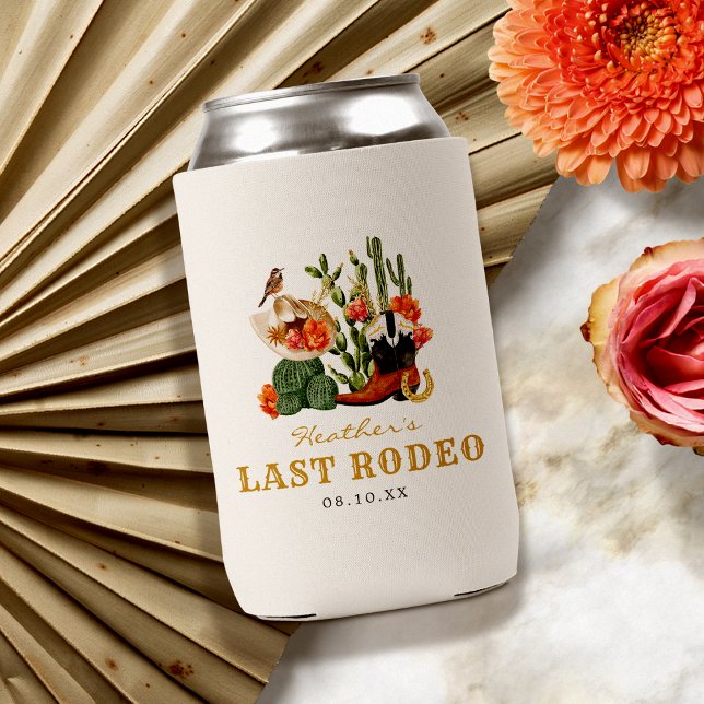 Letztes Rodeo Dosenkühler (Boho Watercolor Wild West Last Rodeo Bridal Shower Can Cooler
)