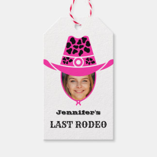 Letztes Rodeo Pink Cowgirl Custom Foto Geschenkanhänger