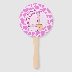 Letztes Rodeo Pink Cowgirl kaufen die Braut ein Ge Fächer