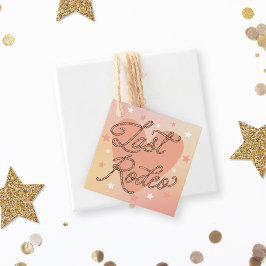 Letztes Rodeo Retro Western Sweet Heart Brautparty Geschenkanhänger