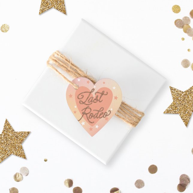 Letztes Rodeo Retro Western Sweet Heart Brautparty Geschenkanhänger (Von Creator hochgeladen)