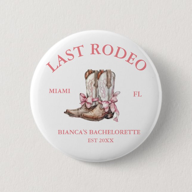 Letztes Rodeo Western Coquette Stiefel Bachelorett Button (Vorderseite)