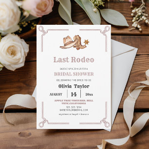 Letztes Rodeo Western Wedding Cowgirl Brautparty Einladung