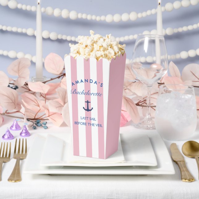 Letztes Segel vor dem Schleier Bachelorette Popcor Geschenkschachtel (Hochzeit)