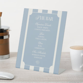 Letztes Segel vor dem Schleier Bar Menu Sockelschild
