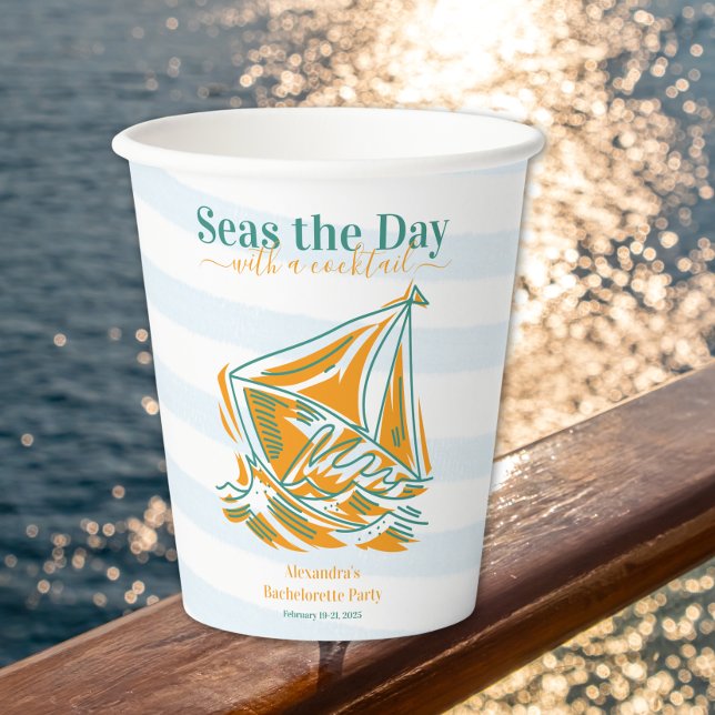 Letztes Segel vor dem Schleier-Junggeselinnen-Absc Pappbecher (Von Creator hochgeladen)