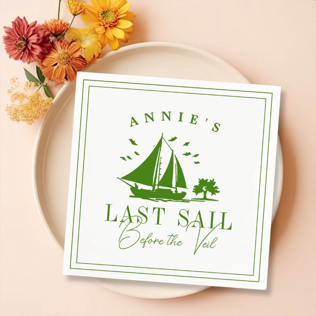 Letztes Segel vor dem Schleier Nautical Bacheloret Serviette (Von Creator hochgeladen)