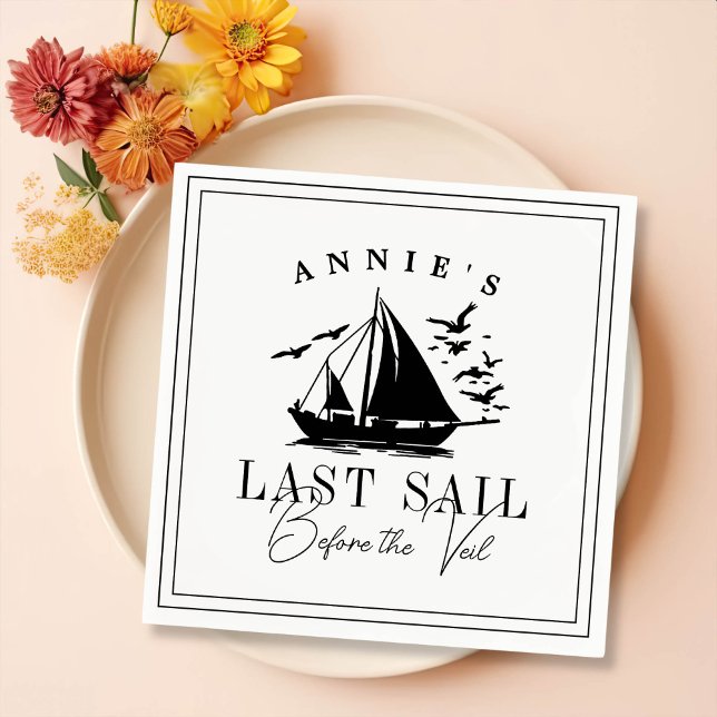 Letztes Segel vor dem Schleier Nautical Bacheloret Serviette (Von Creator hochgeladen)