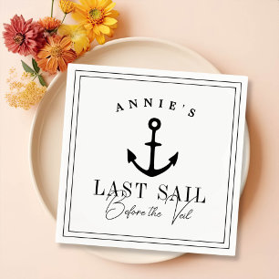 Letztes Segel vor dem Schleier Nautical Bacheloret Serviette
