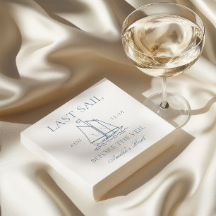 Letztes Segel vor dem Veil Bachelorette Wochenende Serviette