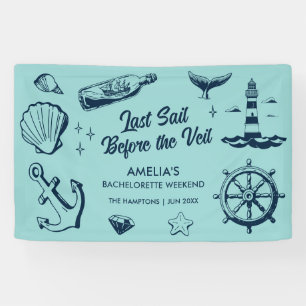 Letztes Segel vor dem Veil Beach Junggeselinnen-Ab Banner