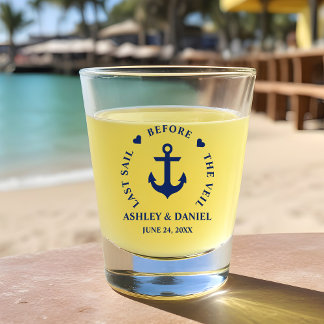 Letztes Segel vor der Schleier-Nautik-Hochzeit Schnapsglas