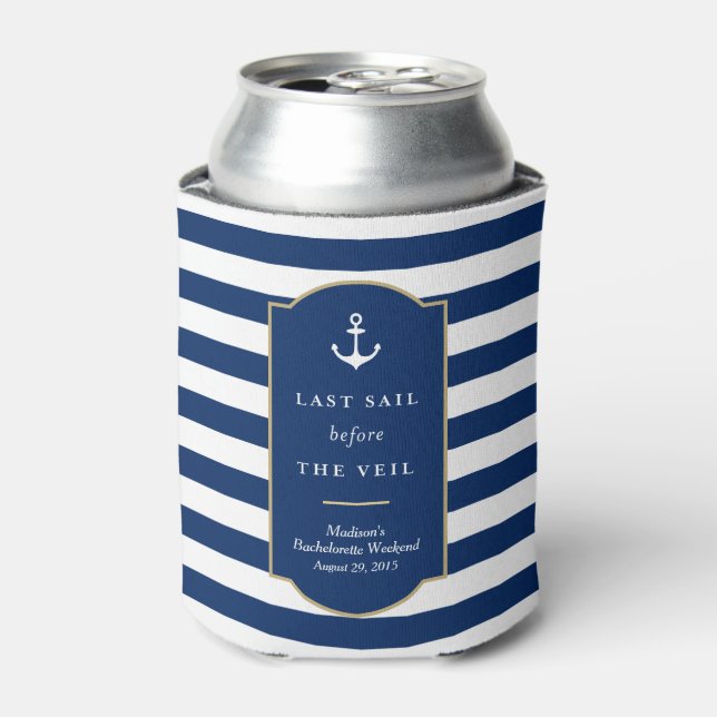 Letztes Segelschiff | Bachelorette Can Cooler Dosenkühler (Kanne Vorderseite)