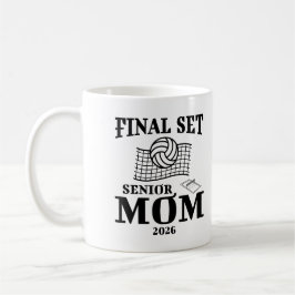Letztes Set Senior Mama Class of 2026 Grad Volleyb Kaffeetasse