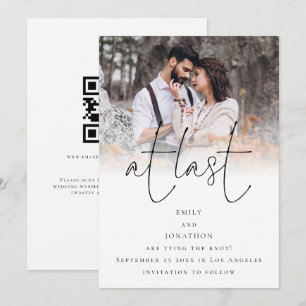 Letztes Skript-Foto-Overlay-QR-Code-Hochfahren Save The Date