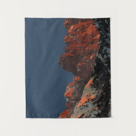 Letztes Sonnenlicht auf den Bergen Wandteppich