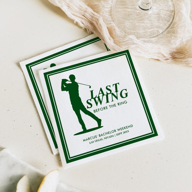 Letztes Swing vor dem Ring Golf Bachelor Serviette (Von Creator hochgeladen)