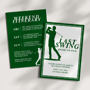 Letztes Swing vor dem Ring Golf Bachelor Wochenend Einladung
