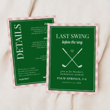 Letztes Swing vor dem Ring Golf Bachelorette