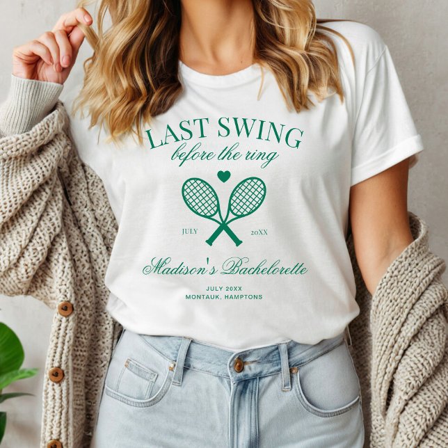 Letztes Swing vor dem Ring Retro Tennis Bach Tri-Blend Shirt (Von Creator hochgeladen)