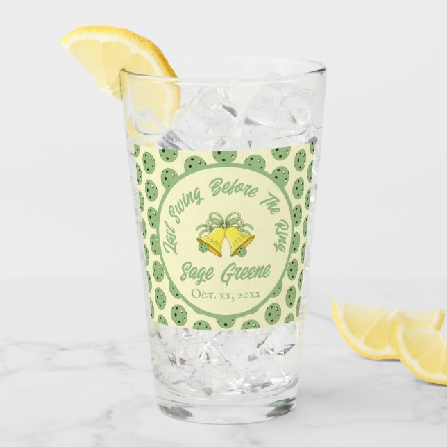 Letztes Swing vor dem Ring Sage & Cream Pickleball Glas (Vorderseite Ice)